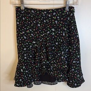 Club Monaco Floral Black Skirt
